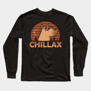 Chilax Capybara - Relax and Chill Long Sleeve T-Shirt